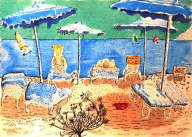 Kamari beach, Kefalos