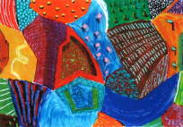 acetate hot coloured landscape