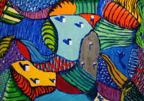 acetate with shadowed blocks No.1