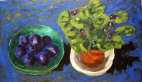 purple plums and violets